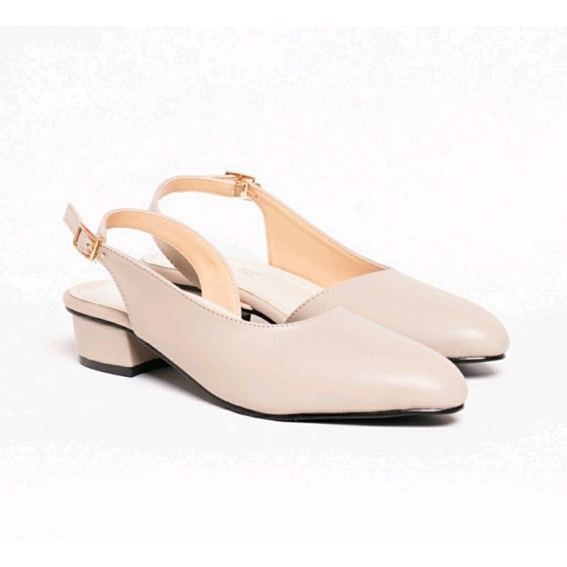 Sepatu Flat form MK-395 BIG Size 41-42-43-44-45 Slingback Wanita Formal Tali Belakang OVERSIZE Sepatu Pantofel Flat Tali Lancip Mewah Kaki Gemuk Lebar JUMBO