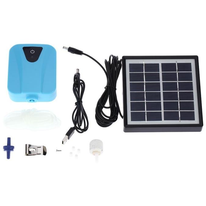 Aerator Pompa Oksigen Air Kolam Tenaga Surya/ Dc Charging Oxygenator