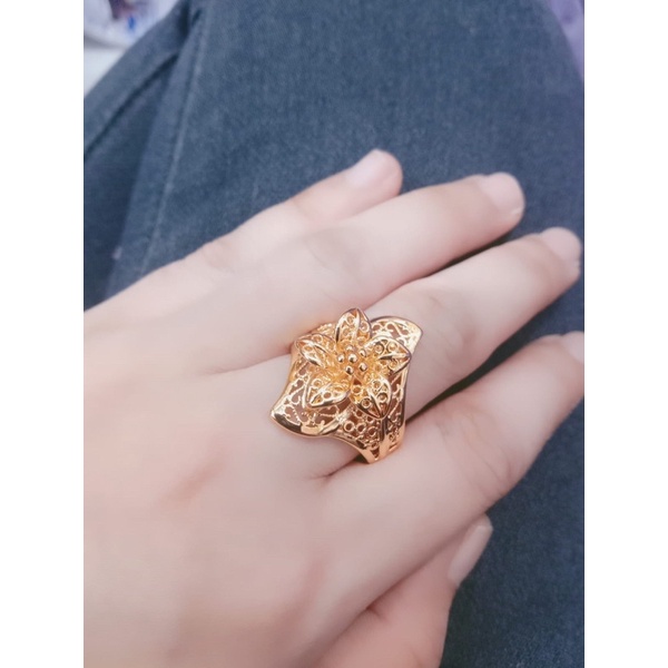 cincin wanita // perhiasan lapis emas//cincin permata//cincin