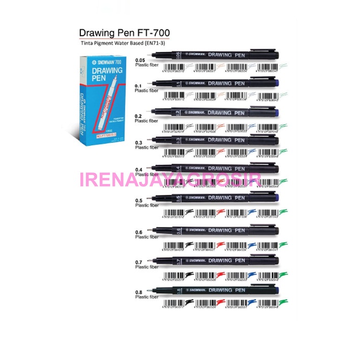 

SNOWMAN DRAWING PEN FT 700 FT700 0.05 0.1 0.2 0.3 0.4 0.5 0.6 0.7 0.8