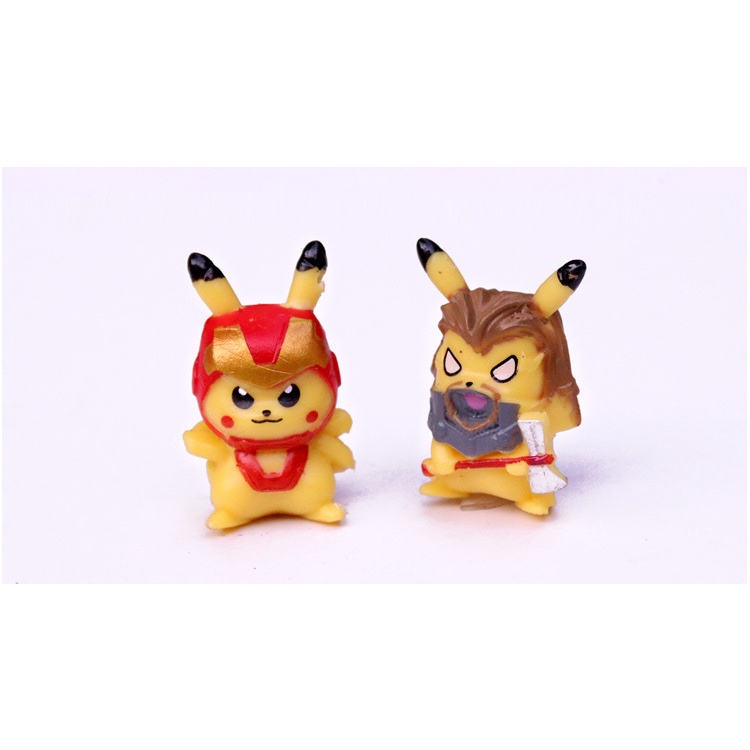 6pcs / Set Mainan Boneka Anime Pokemon TAKARA TOMY Pikachu Mini Untuk Hadiah Ulang Tahun Anak