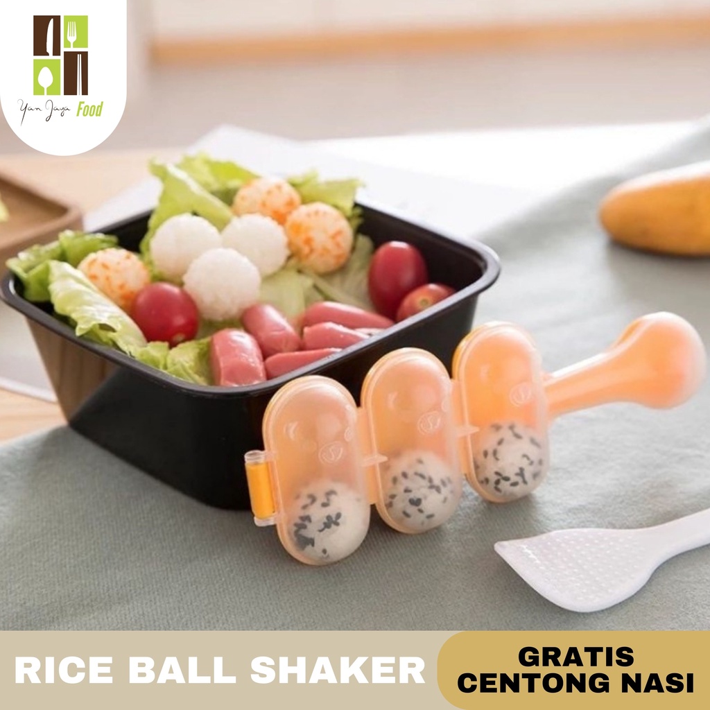 Cetakan Nasi Bola Bento Mini Bola Sushi Bento GRATIS CENTONG NASI