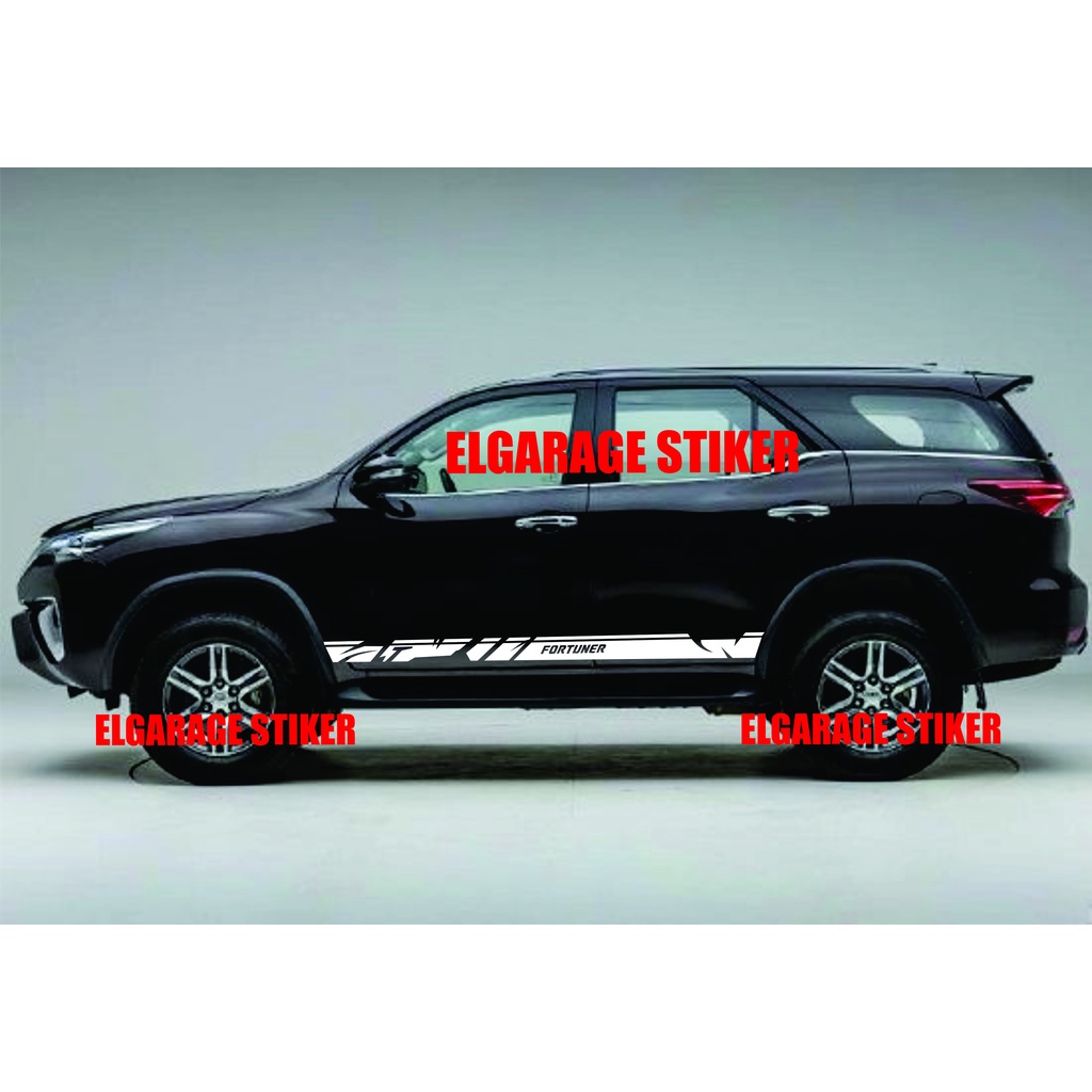 Stiker mobil toyota fortuner cutting stiker list body mobil fortuner stiker variasi mobil fortuner