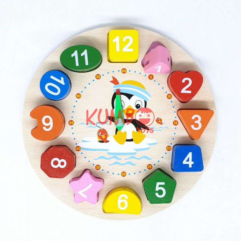 Puzzle Jam Digital Geometri Block Kayu