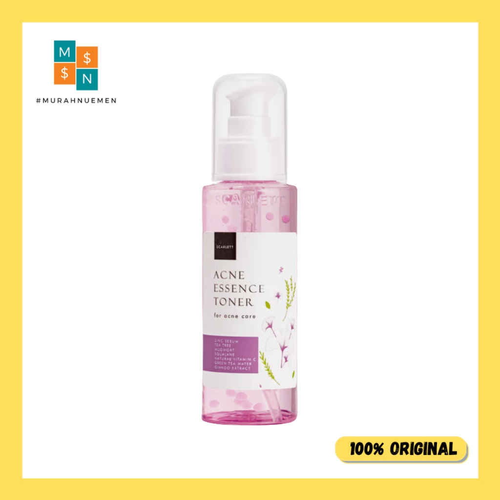 Scarlet Whitening Acne Essence Toner | Scarlett Whitening Btightly Essence Toner | Scarlett Whitening Hyalu B9 Bio Plativa Ceramide Essence Toner - Toner Wajah - Murahnuemen