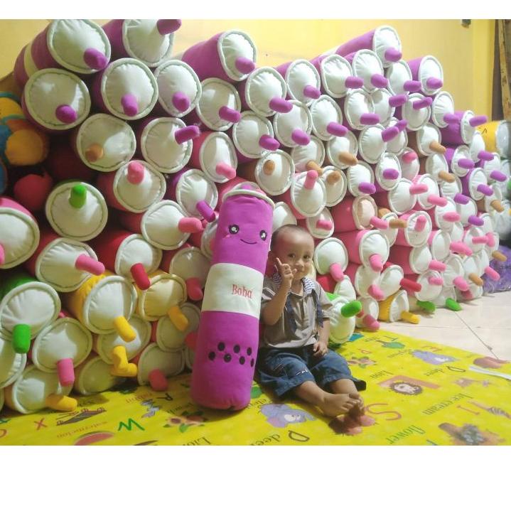 ↹ GULING BOBA LED (LAMPU NYALA) TINGGI 70CM DIAMETER LEBIH BESAR PADATTT ADA RESLETING BISA DI CUCI 