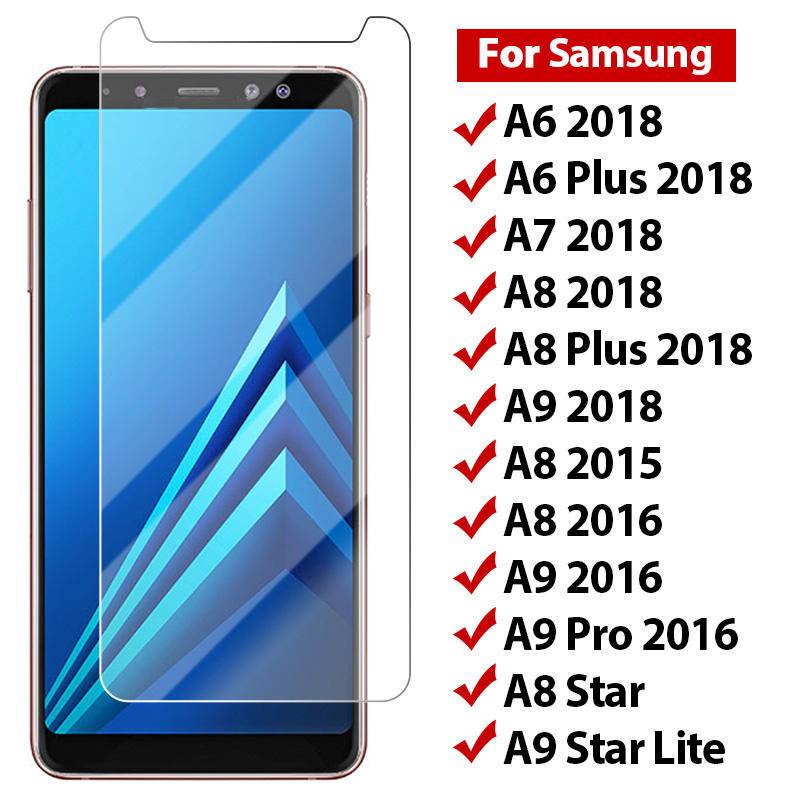 Pelindung Layar Tempered Glass 9H Untuk Samsung Galaxy A6 A7 A8 A9 Pro Plus 2015 2016 2018 A12 A31 A72