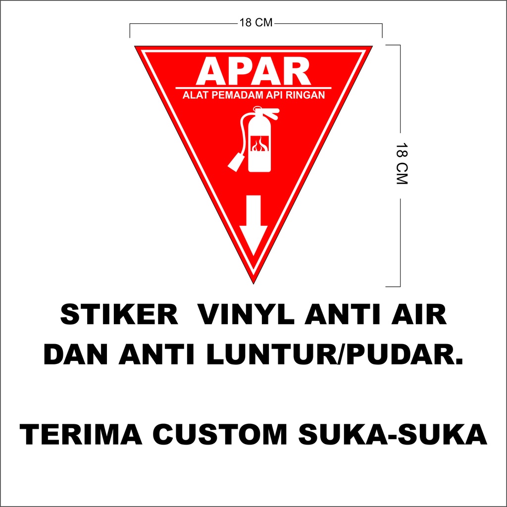 

STIKER SIGN APAR UK 18X18CM MURAH