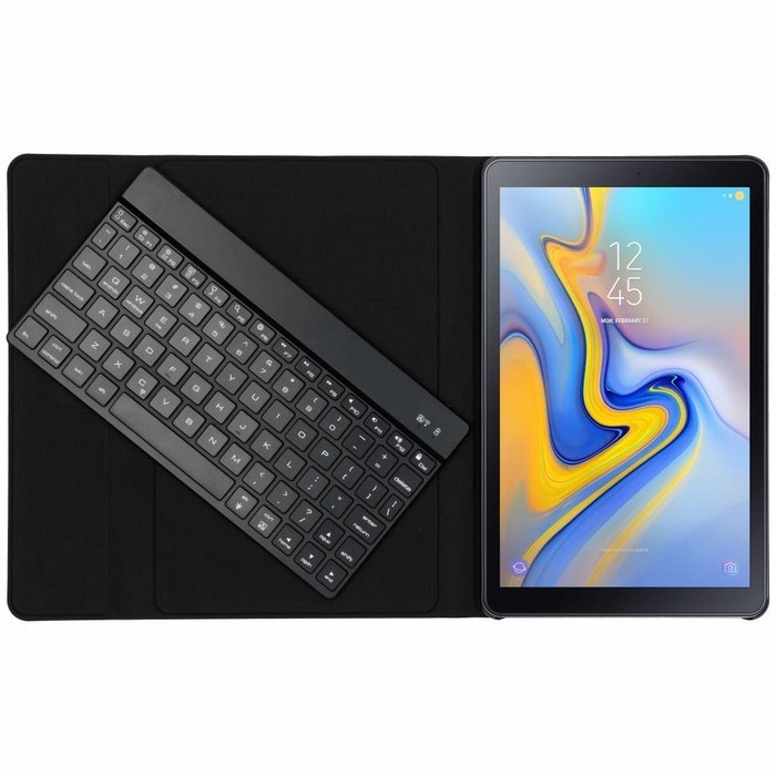 Huawei lpad Samsung Xiaomi tablet leather flip book cover case with wireless rechargeable detachable keyboard