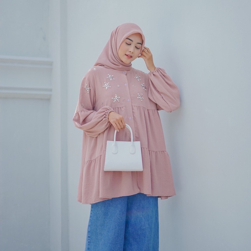 Atasan Wanita Blouse Baby Doll | Blouse Wanita Lengan Balon Veraa Blouse