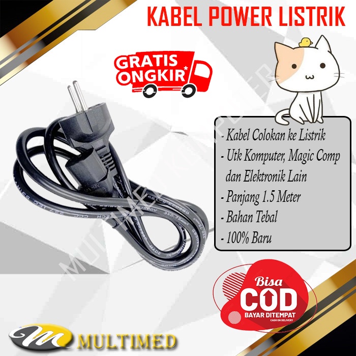 Kabel Power PC Atau Komputer Panjang 1 Meter