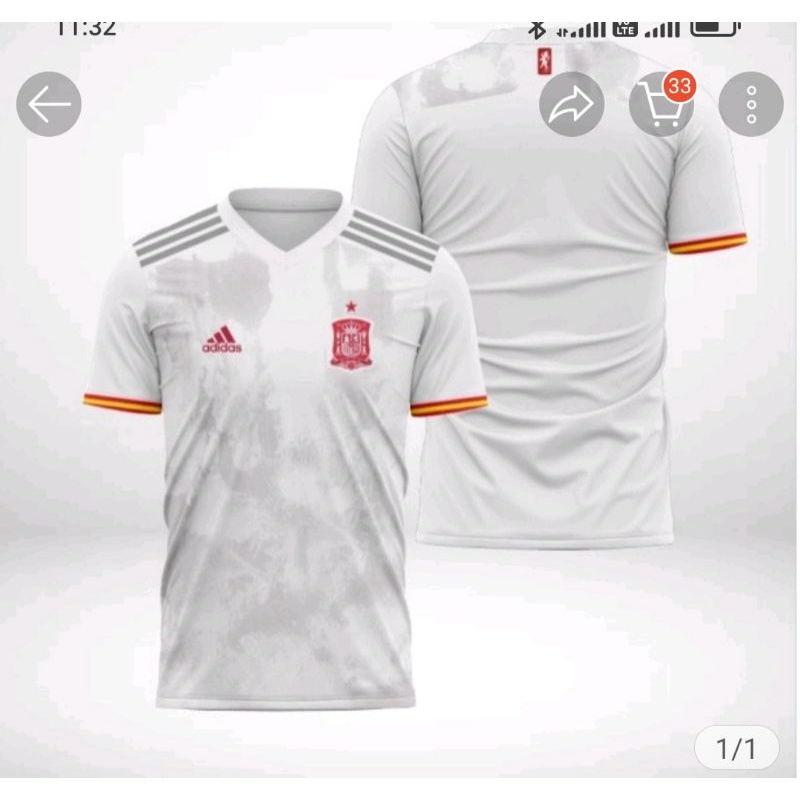 JERSEY TIMNAS SPANYOL FULL PRINTING