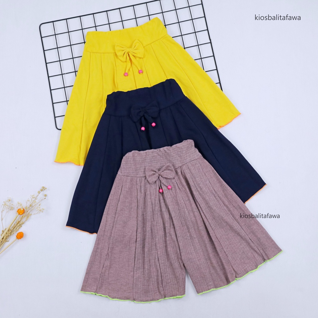 Rok Celana Polos Uk 6-7 Tahun / Bawahan Anak Perempuan Murah Model Rok Celana Cewek Grosir Adem