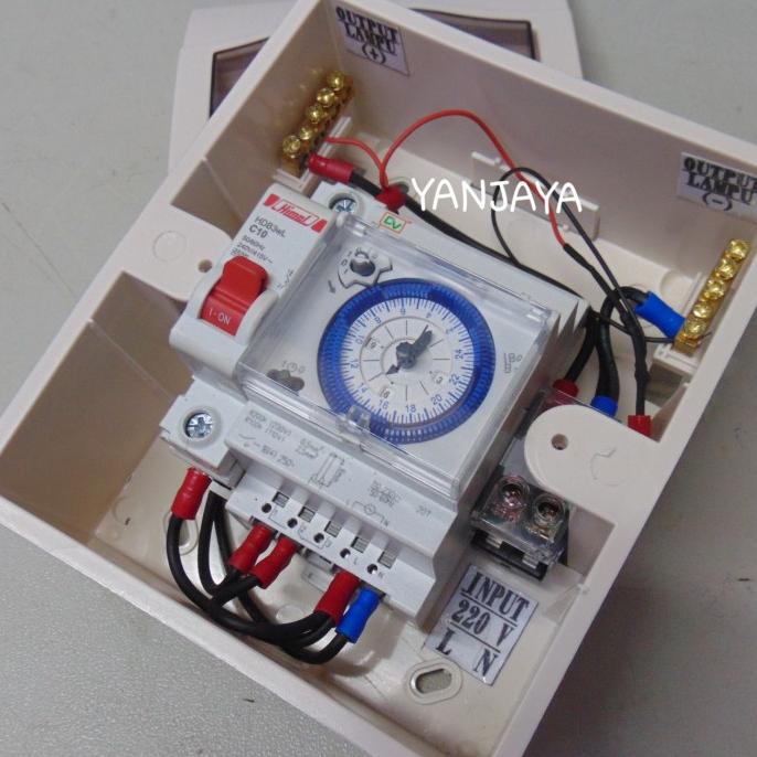 panel timer otomatis lampu 24jam timer model theben sul181d