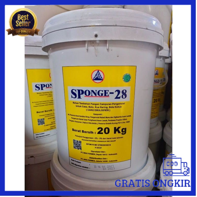 

Sponge 28 emulsifier ( REPACK )1kg / pengemulsi cake,bolu,kue kering,bolu kukus (cake emulsifier) -Terlengkap-Termurah-Berkualitas