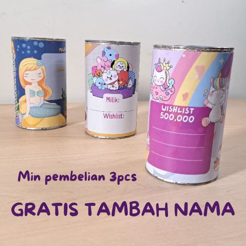 Celengan Target Karakter Souvenir Ulang Tahun Anak