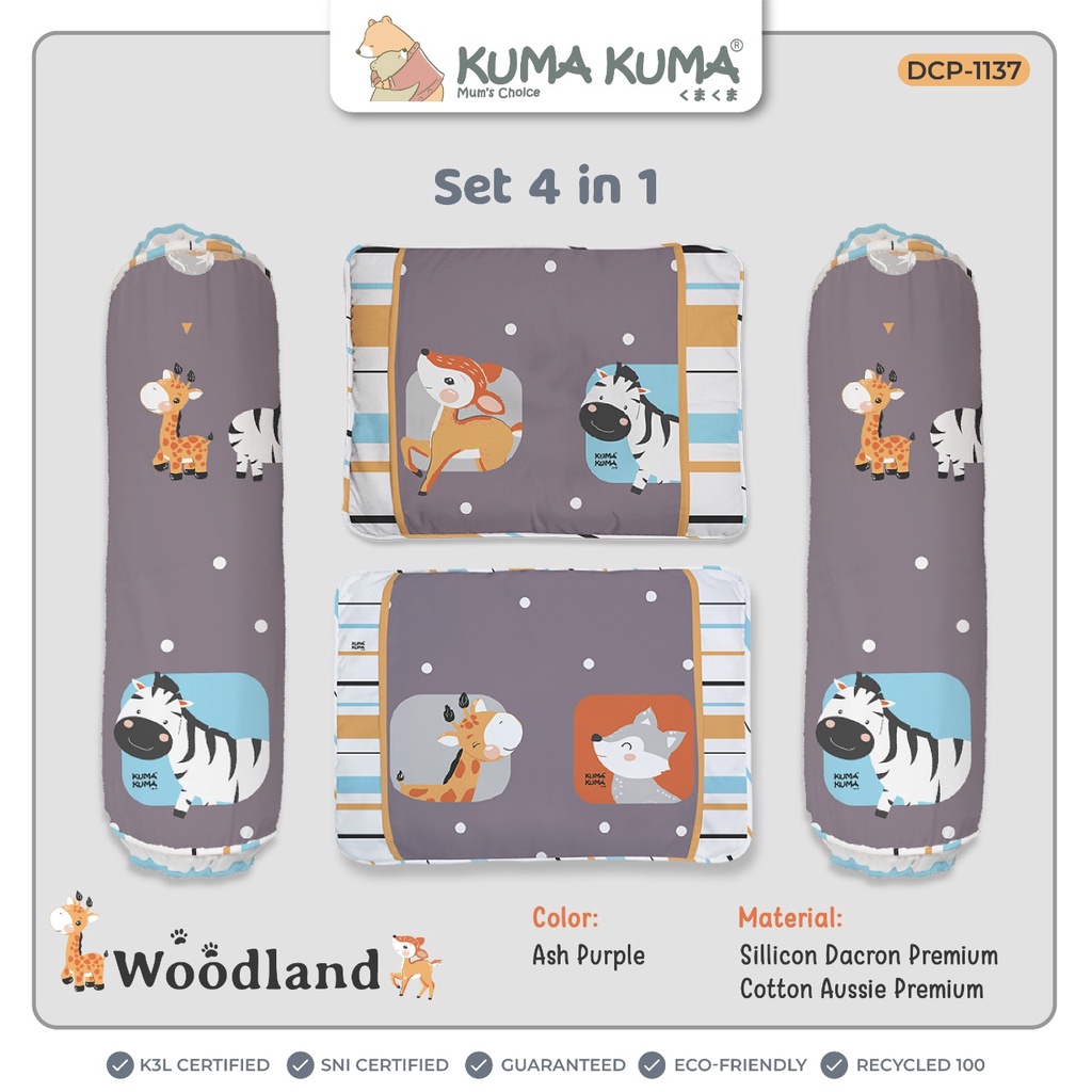 Bantal Bayi Set 4in1 Happy Life with Rilakkuma by Kuma Kuma Premium