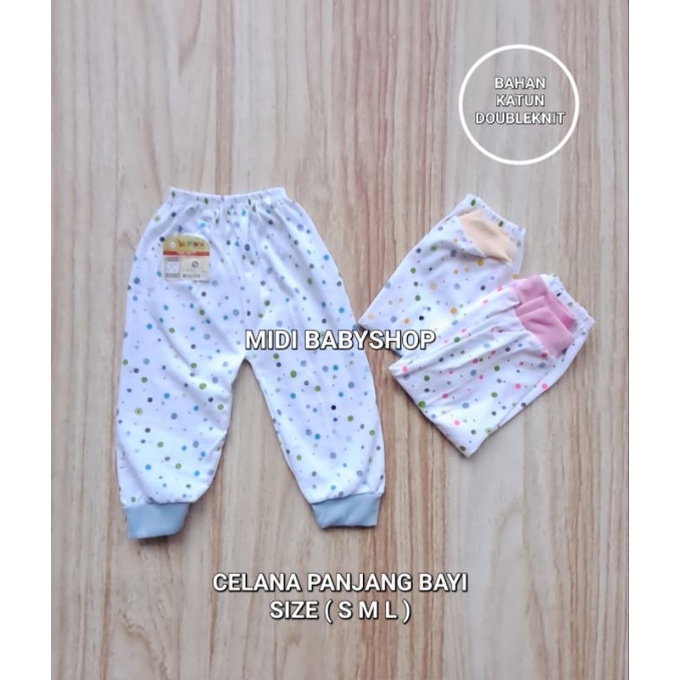 Celana Panjang Bayi Size S M L Polkadot Saffenda Baby SNI