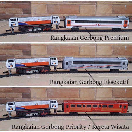 Kereta Track Kereta Api Indonesia - Gerbong Rangkaian Kereta Api ( Handmade )