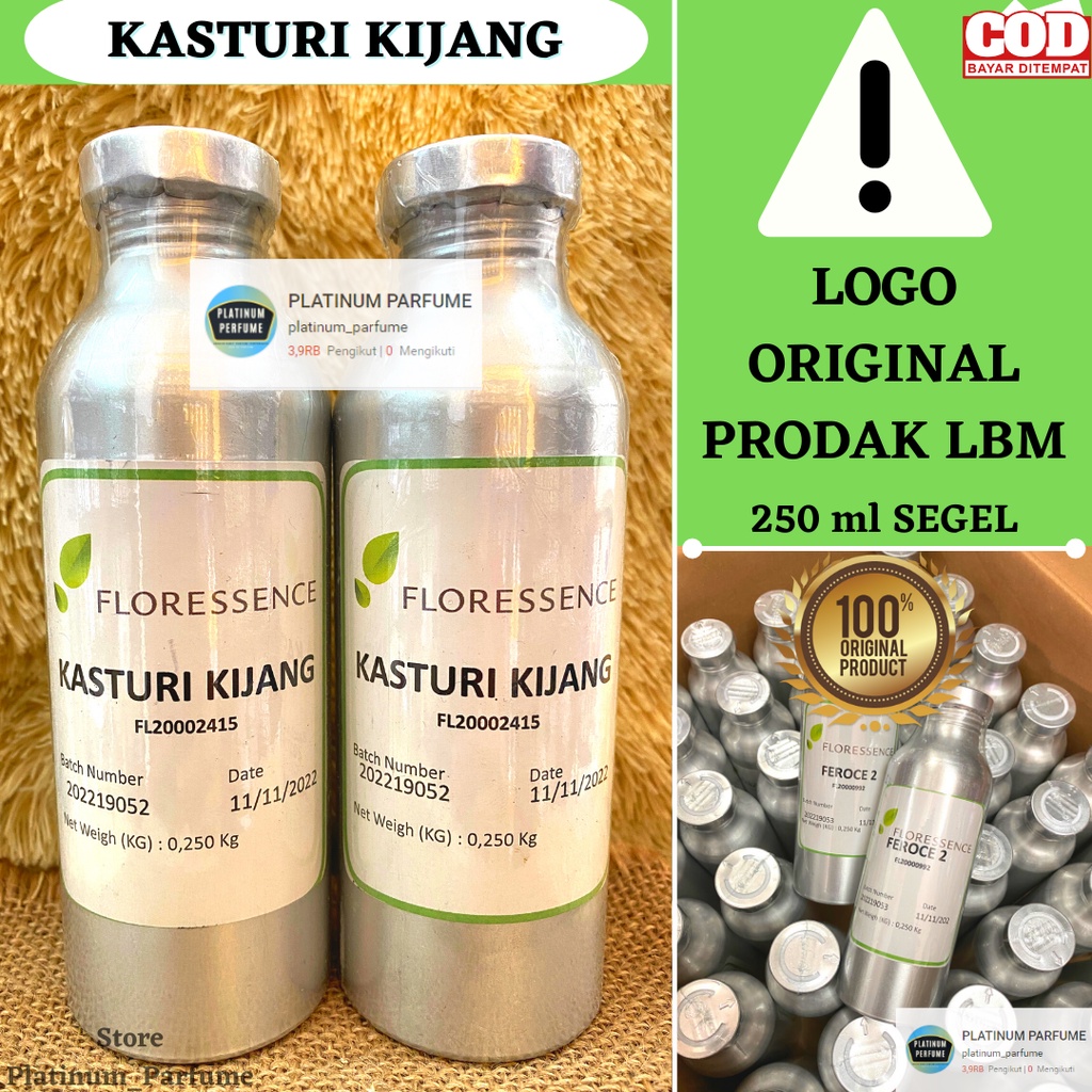 Jual Bibit Parfum Floressence Kasturi Kijang 250 Ml Segel Alumunium Pabrik Perfume 7375