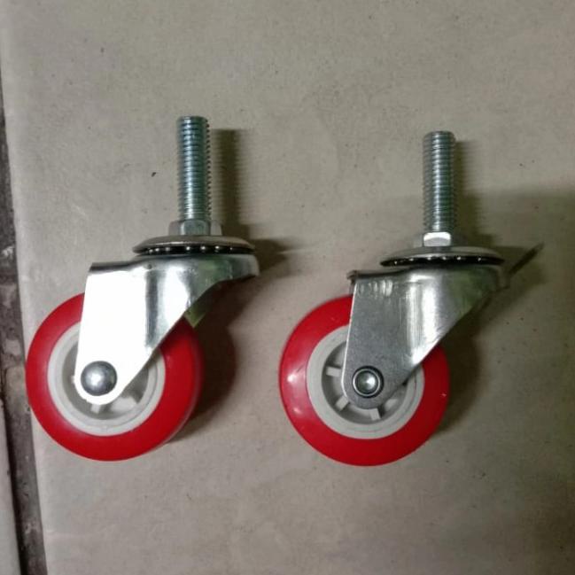 roda troli roda pu roda baut 2 inch baut tusuk