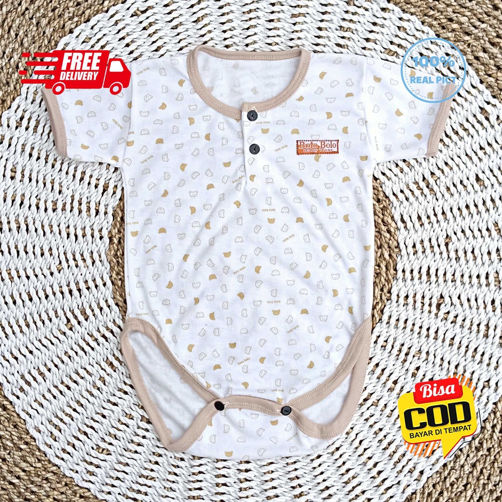 SALE 7.7 Serian Coklat Susu - 3 pcs Jumper Bayi Segitiga COKLAT SUSU SERIES 0 sd 6 Bulan merk SNI Bolo - Bolo / Baju Bayi Jumper Serian Coklat Susu