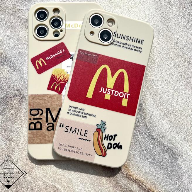 MCD Mcdonald Case Iphone 6 6S 7 8 PLUS X XS XR 11 PRO MAX Casing Lucu - HOT DOG, 6 / 6S