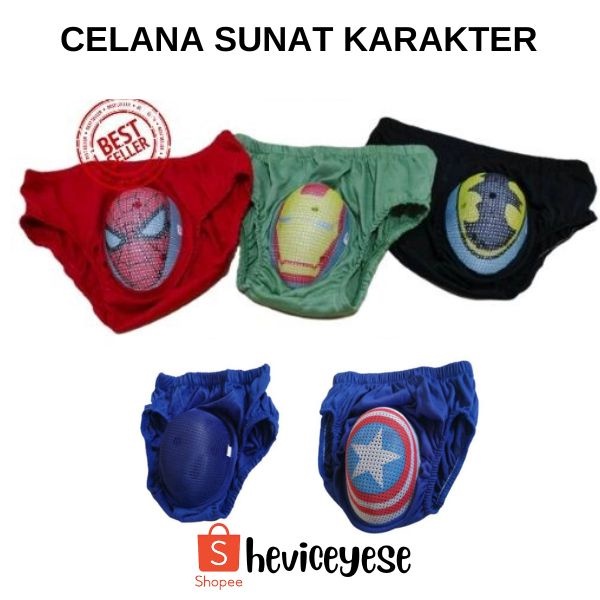 Celana Sunat Khitan Khitanan Karakter superhero untuk Anak / Celana Sunat Khitan Celana Dalam Sunat 