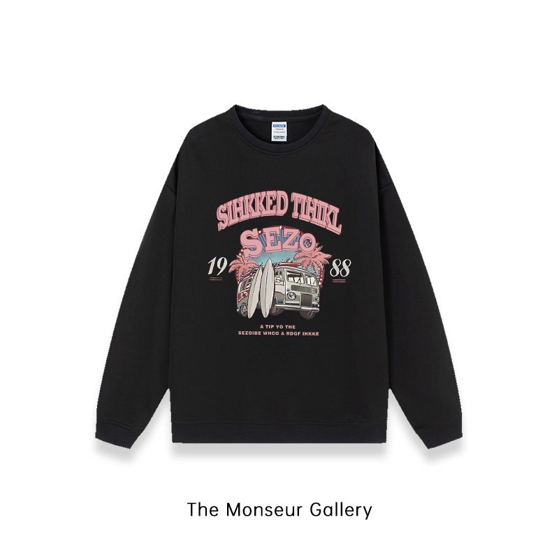 The Monseur Gallery Sweater Oversize car | Sweater Hitam