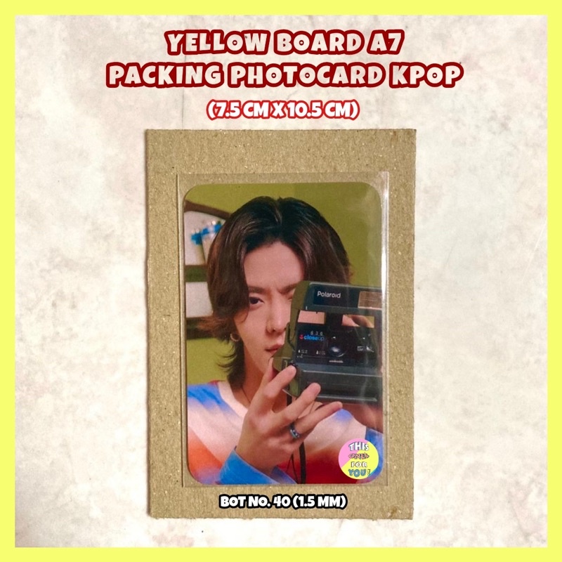 [READY] Karton Yellow Board YB Grey Board ukuran A7 Tebal 1.5 MM Bot No. 40 untuk Packing Photocard 