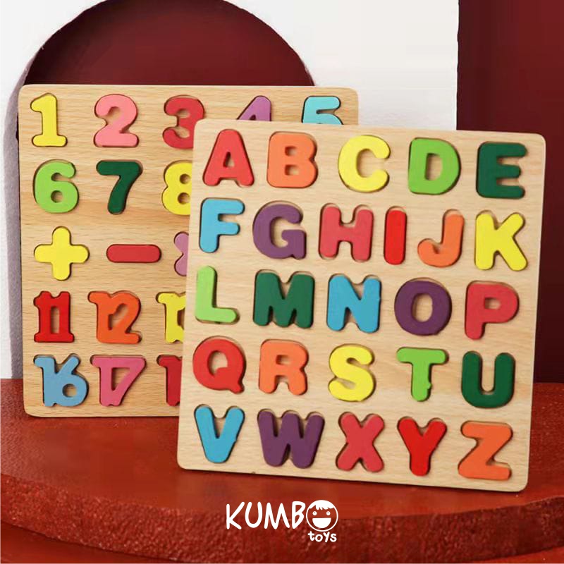 Mainan Edukasi Anak Puzzle 3D Huruf dan Angka