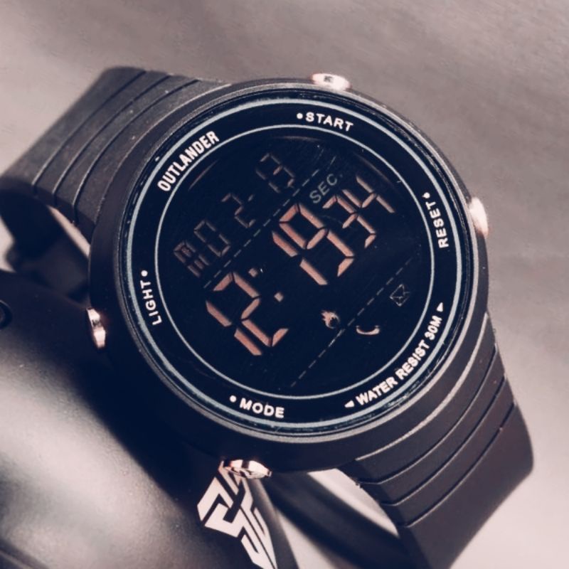 Jam Tangan Pria Original | Fhasion Outlander740 Tali Karet  Aman Dibawa Mandi