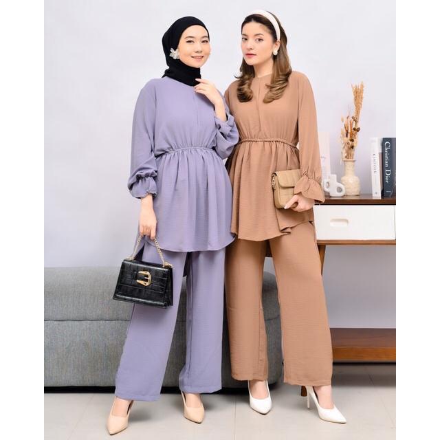 Setelan Wanita Ciara Set Busui Matterial Crinkle Airflow