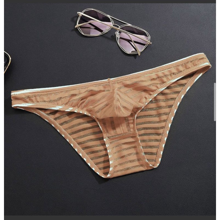 Celana Dalam Pria motif garis transparant pakaian dalam