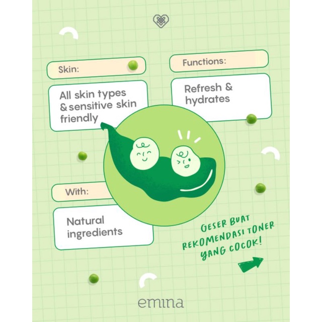 EMINA Natural Pal Series (Cleanser | Toner | Moisturizer | Serum)