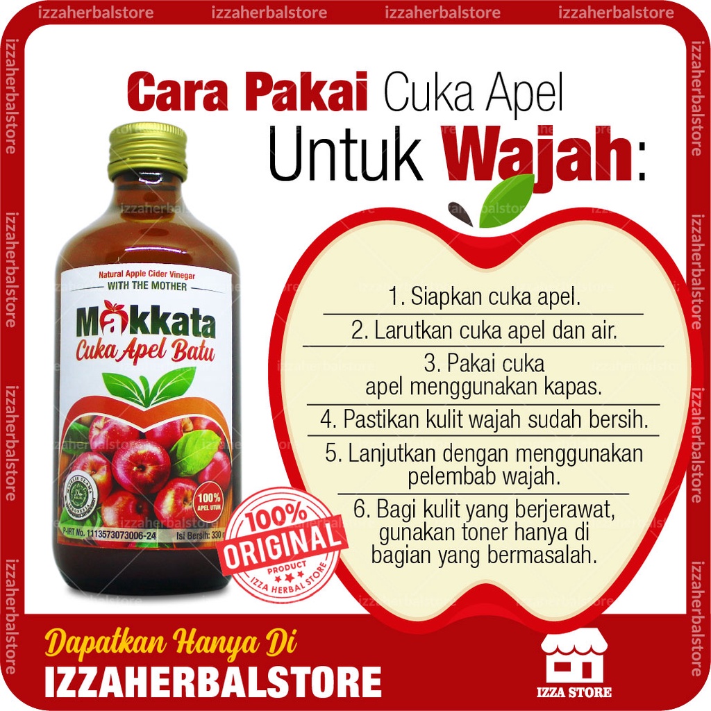 CUKA APEL MAKKATA Original Untuk Wajah MINUMAN Bragg Tahesta Vinegar Sw Organik Heinz Dari BPOM
