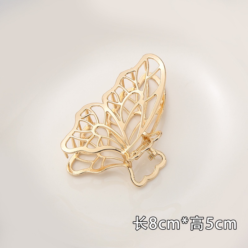 Jedai Logam 8cm Kupu Kupu Jepit Rambut Alloy Jumbo Jepit Jepitan Rambut Salon Bahan Besi Motif Butterfly Korea