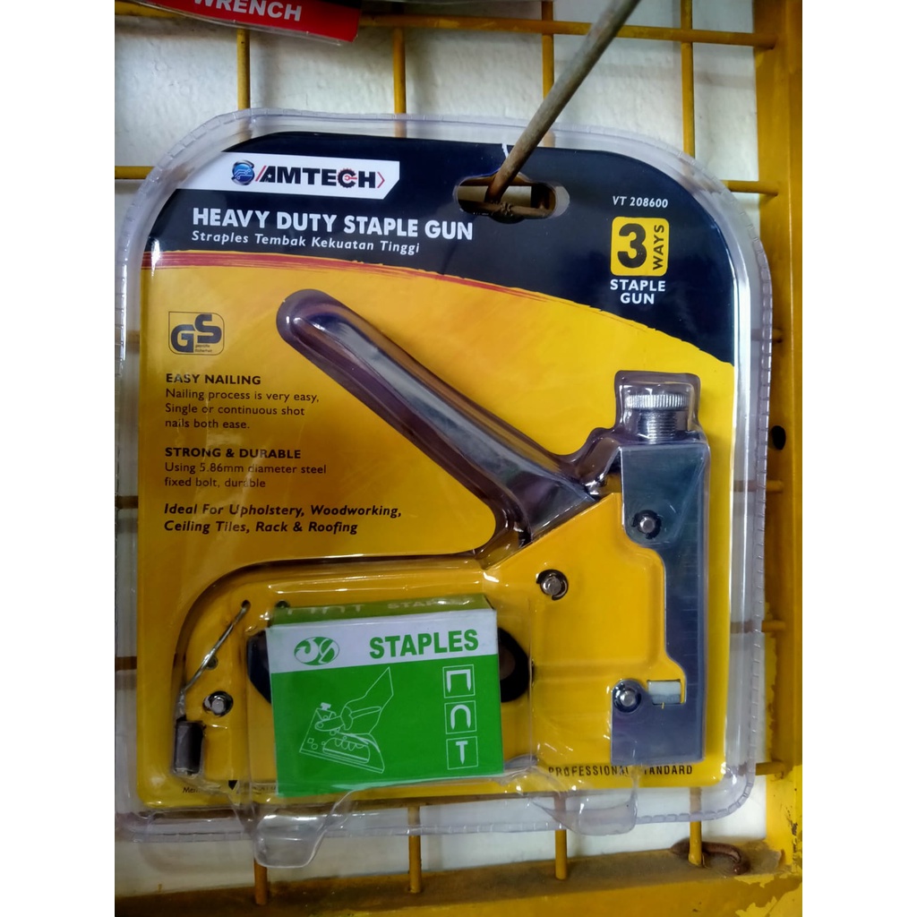 AMTECH Stapler Tembak / Cekrekan / Pengokot / Hekter Gun Tacker / Staples Sofa, Staples Jok, Stepler Motor,