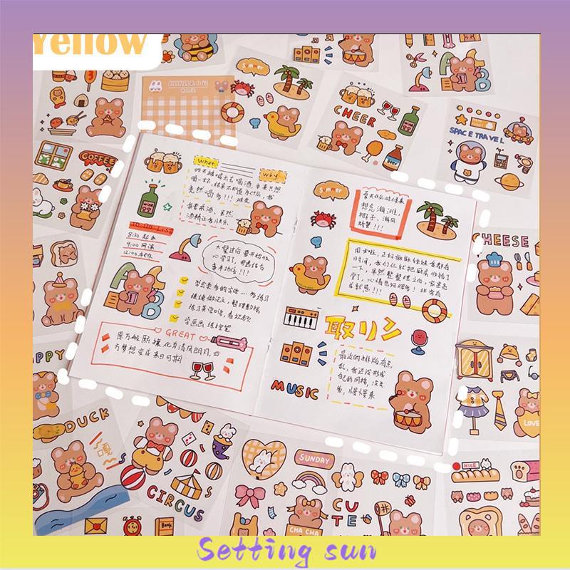 20PCS/Set Stiker Motif Kartun Korea Lucu Anti Air Dekorasi pola kecil Handbook Scrapbook DIY TN