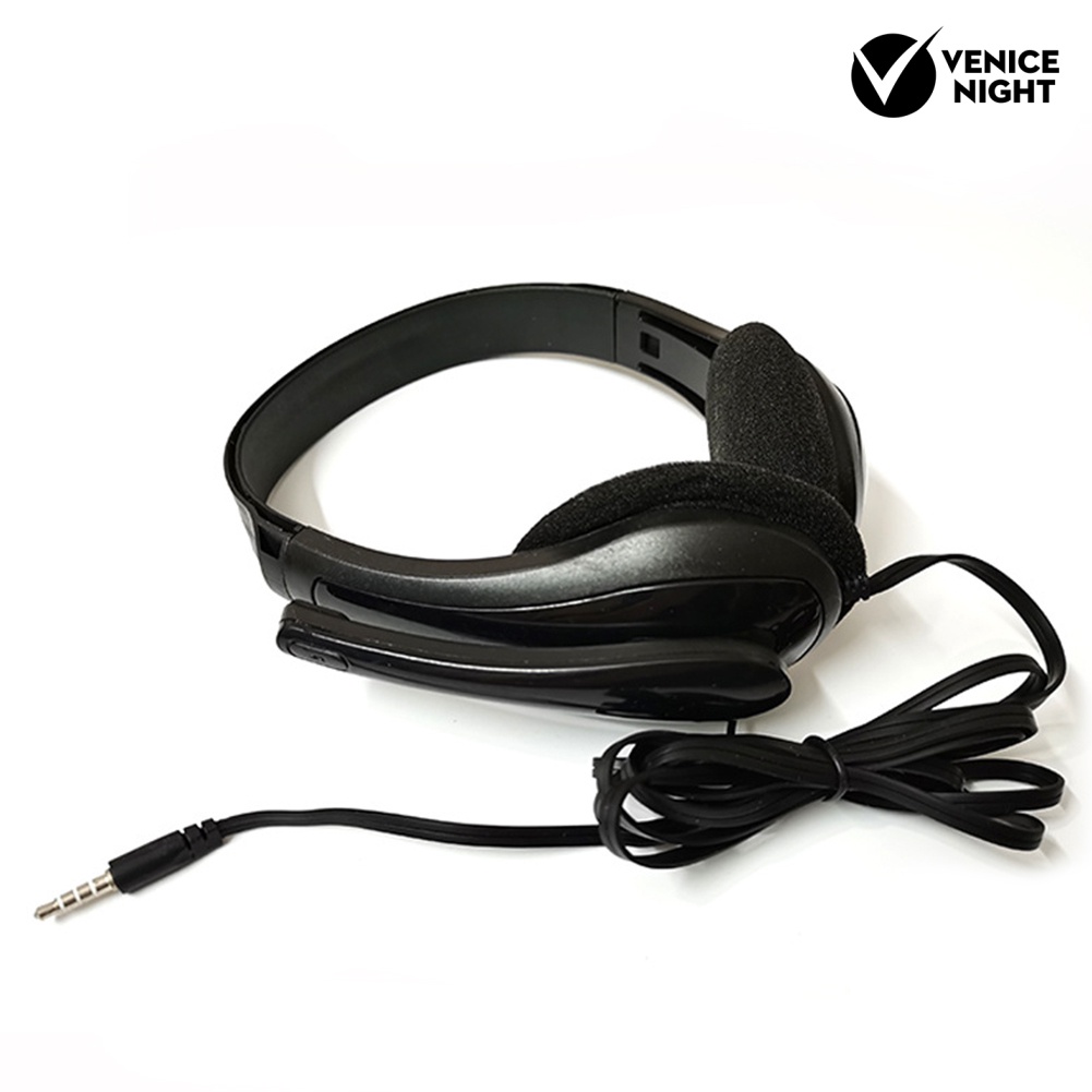 (VNEP) (Berkabel) Headset Gaming Stereo 3.5mm Peredam Kebisingan Headphone Ringan dengan Mikrofon