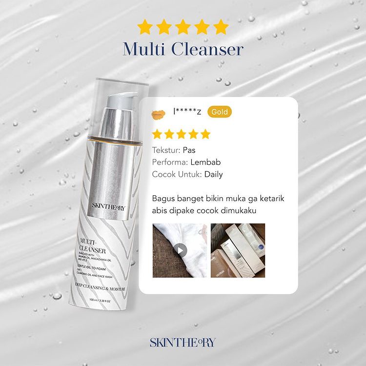 Skintheory Multi Cleanser Gentle Oil to Foam 2in1 Face Wash Pembersih Wajah Sabun Cuci Muka Facial Wash Skin Theory