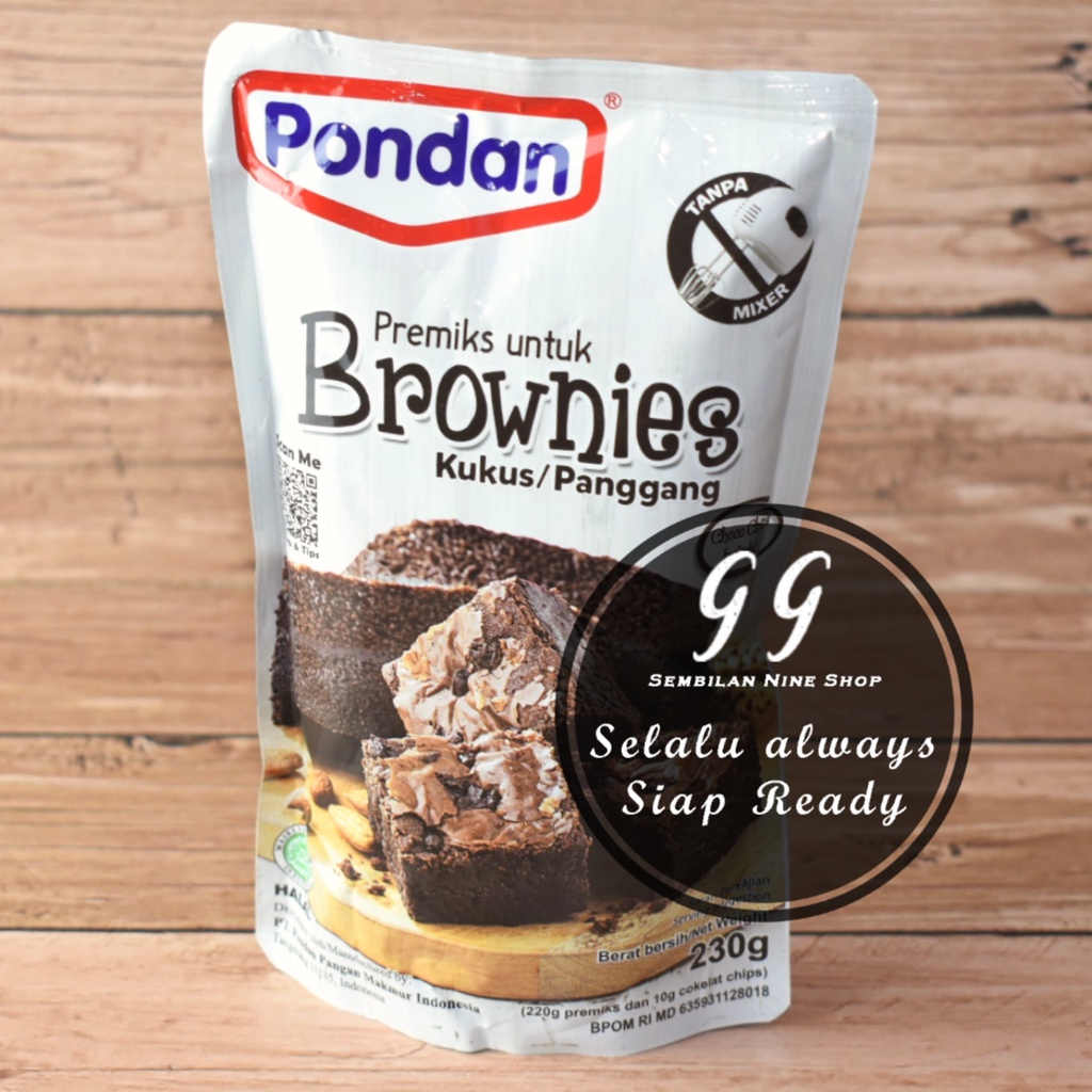 

PONDAN BROWNIES Kukus Panggang 230 Gram Premix Brownis Tepung Instant Kue Premiks