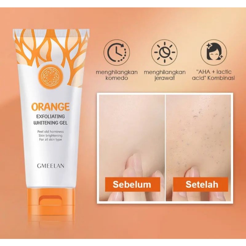 GMEELAN Exfoliating Gel Face Eksfoliasi Wajah Blackhead Cleaner Hydrating Gel With Niacinamide Improve Dull Skin