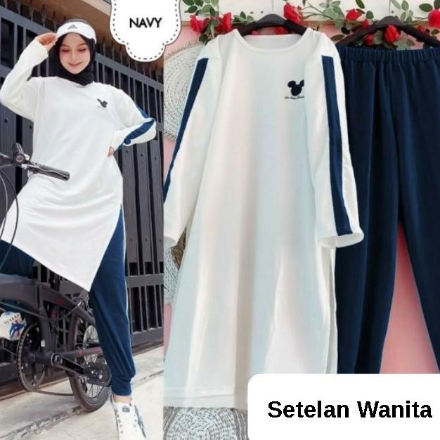baju setelan olahraga wanita training jumbo/setelan olahraga muslimah