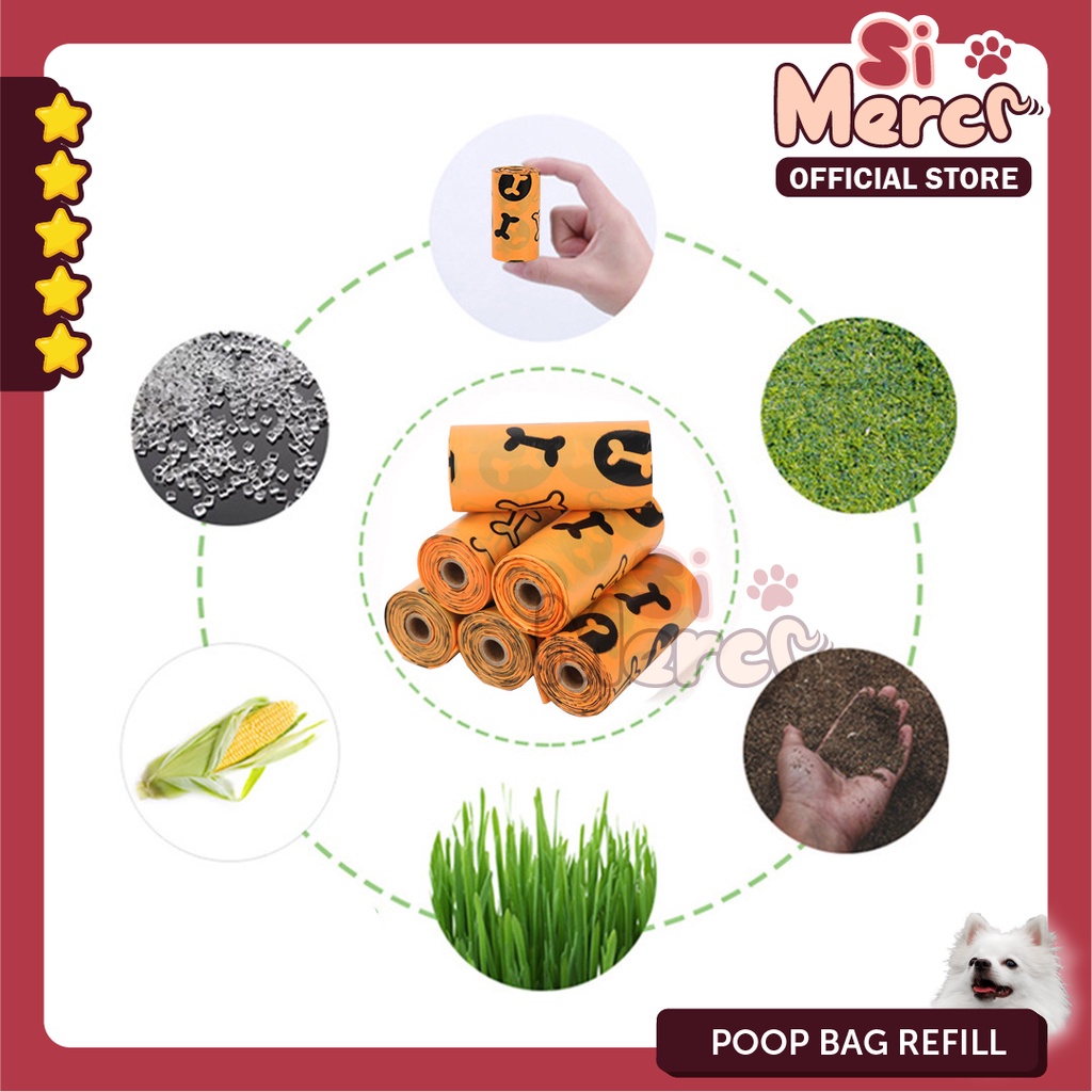 Plastik Kotoran Hewan Biodegradable Bag / Refill Poop Dispenser / Refill Poop Waste Bag / Plastik Kotoran Hewan