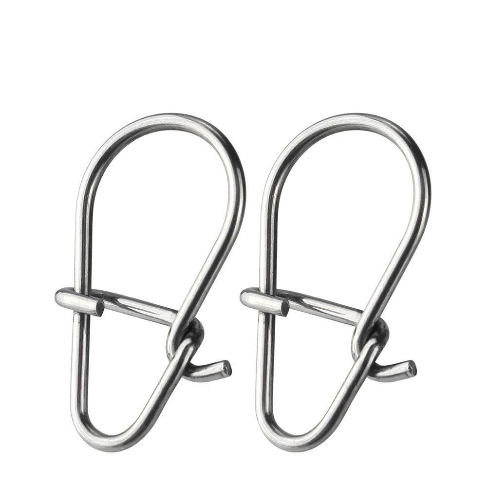 Nickolas1 Aksesoris Konektor Lure Putar 100Pcs Alat Ikan Lock Snap Connector00#-3# Snap Pin Pengait Pancing Pesca
