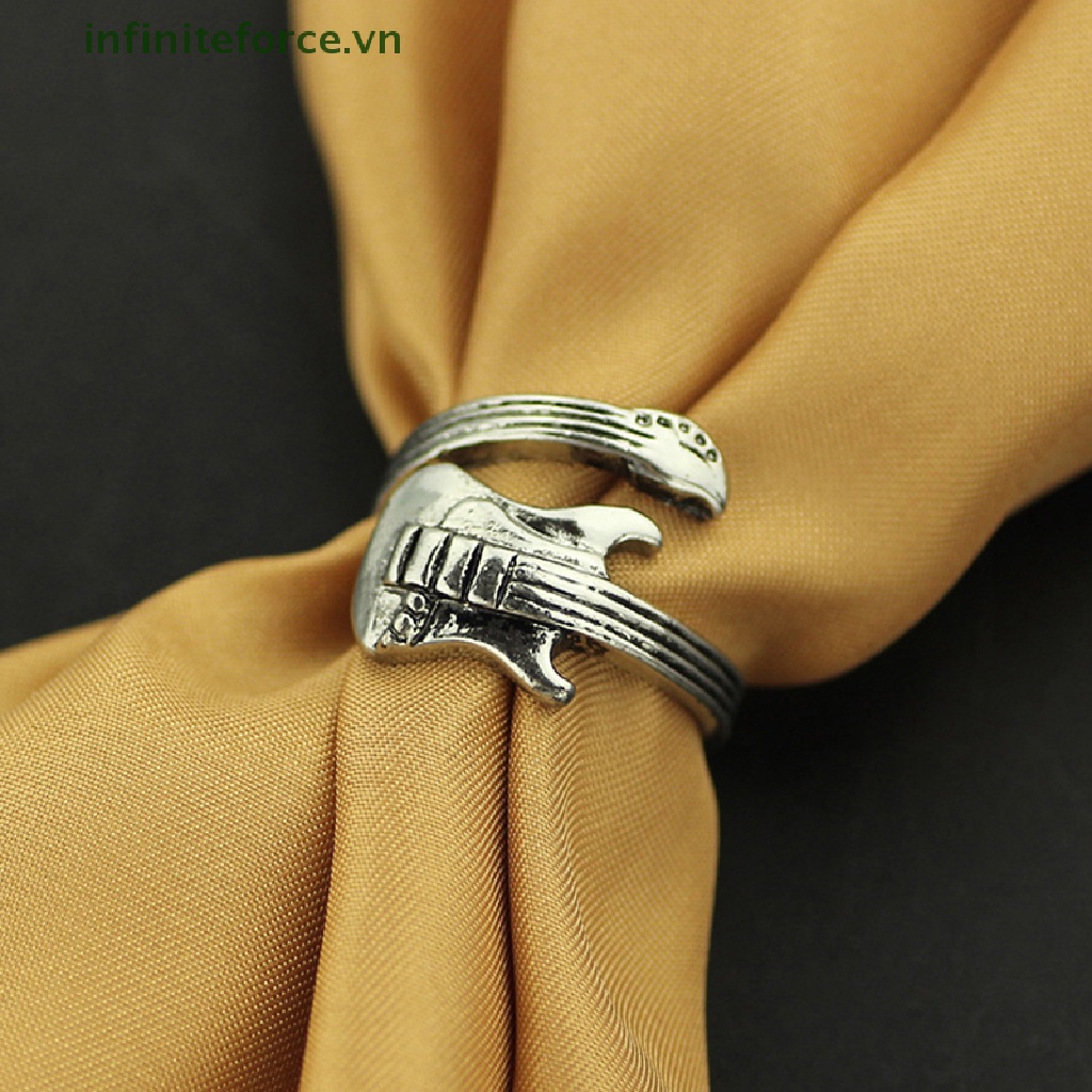 Cincin Desain Gitar Rock Hip Hop Retro Untuk Pria Dan Wanita