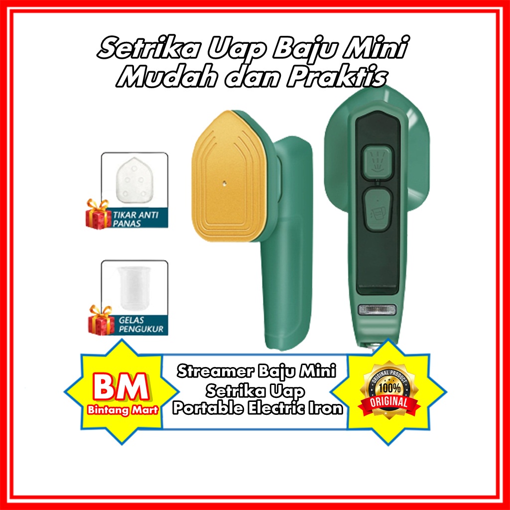 Setrika Uap Portable Mini Streamer Baju Electric Iron