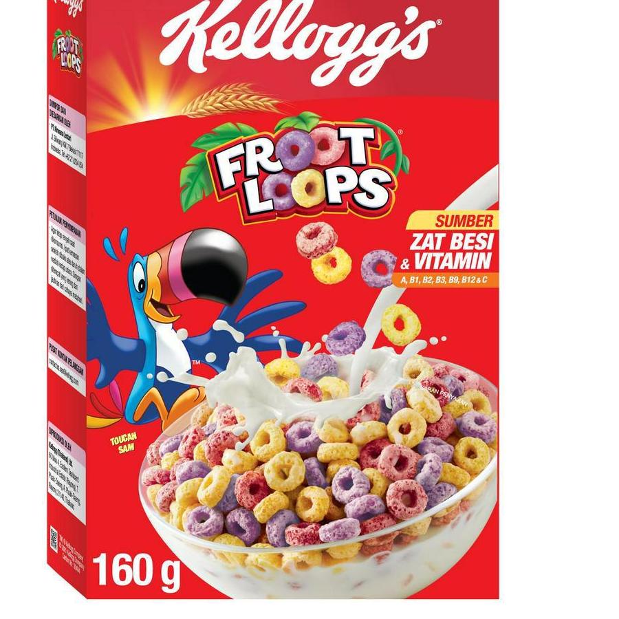 

づ Kelloggs Froot Loops Cereal 150 gr + Greenfields Full Cream 250 mL ↶