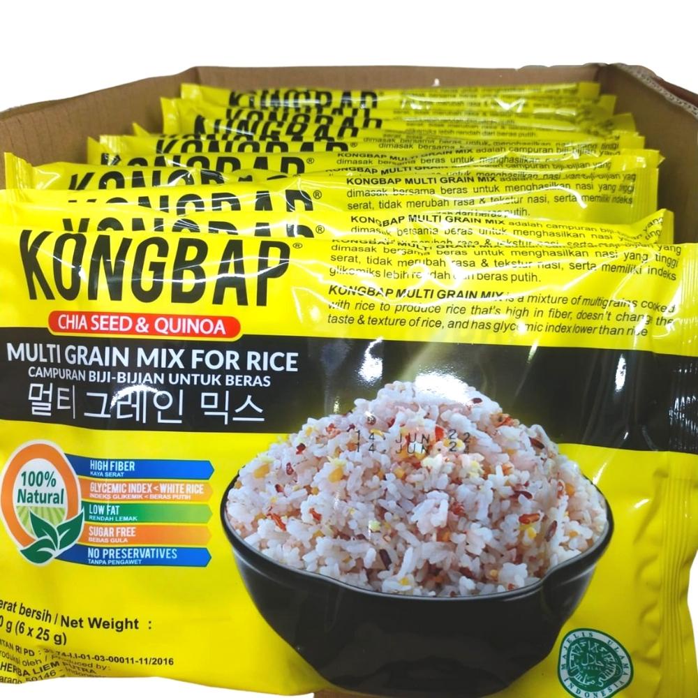 

Kongbap Chia Seed & Quinoa Multi Grain Mix Rice isi 6pcs @25gr Campuran Biji untuk Beras